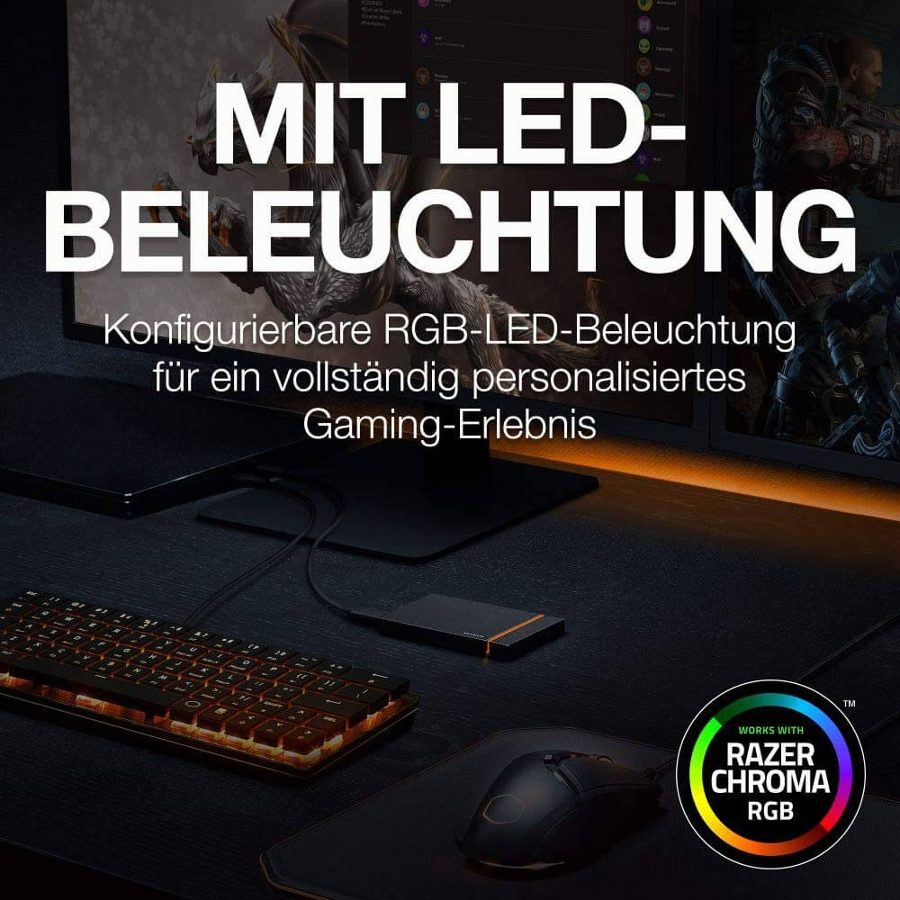 LED-Beleuchtung der Seagate FireCuda Gaming