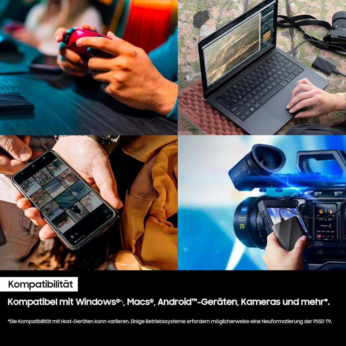 Samsung Portable SSD T9 Anwendungsgebiete kompatibel