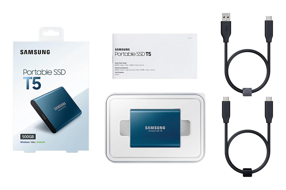 Samsung Portable SSD T5 Lieferumfang