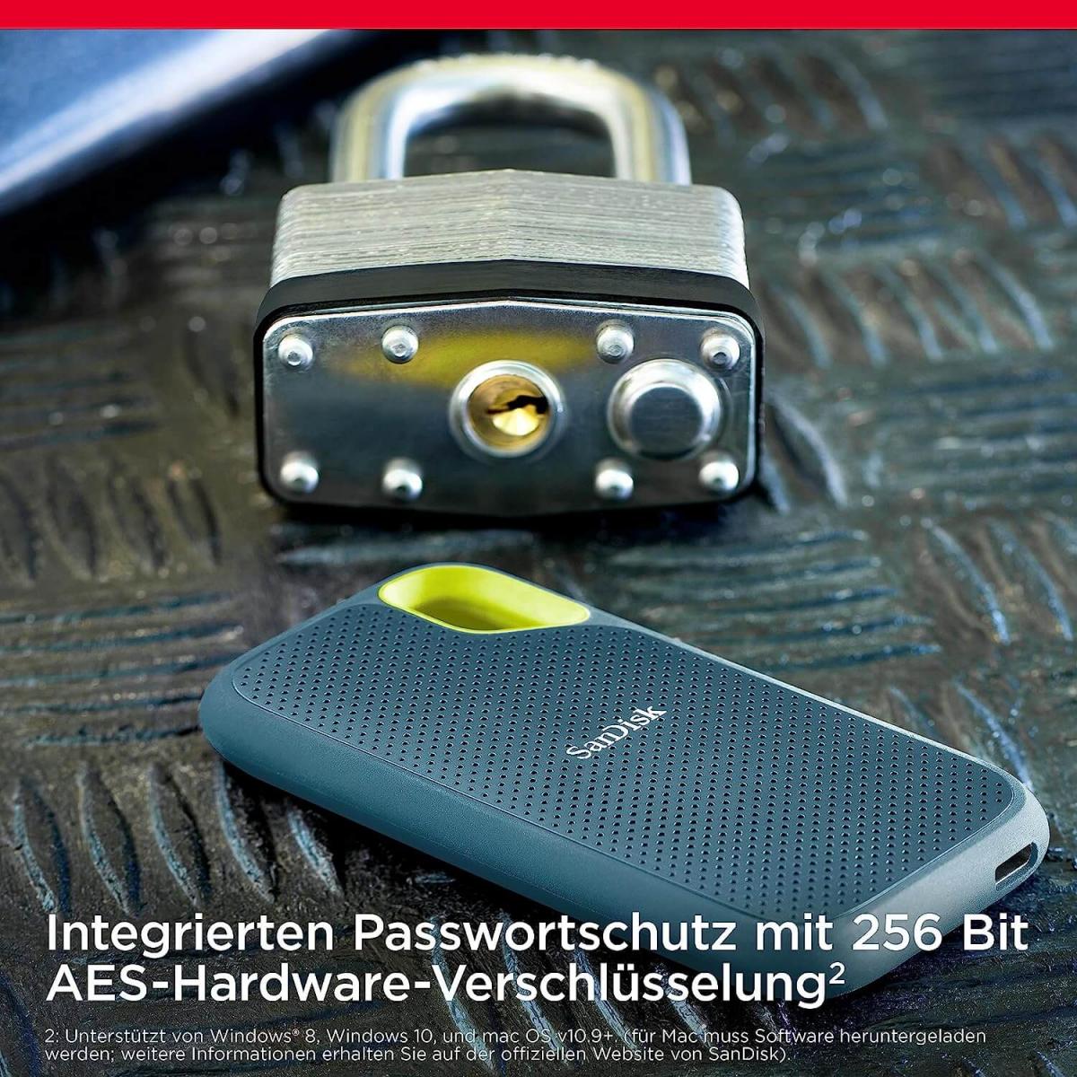 SanDisk Extreme Portable SSD V2 Sicherheit